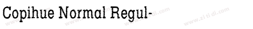 Copihue Normal Regul字体转换